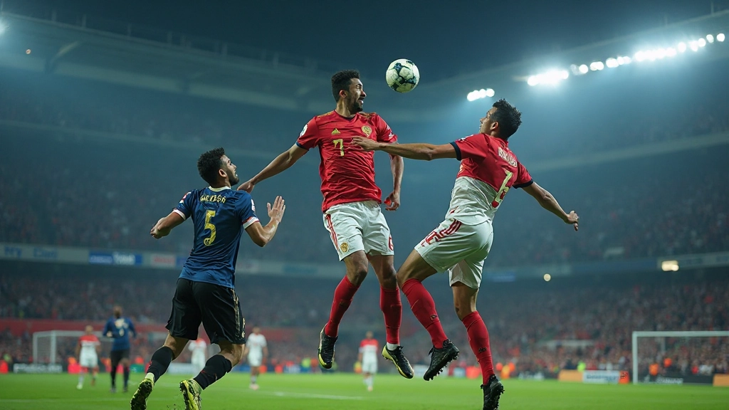 مدافعون مصريون يقفزون لرأس الكرة في مباراة دوري محلية